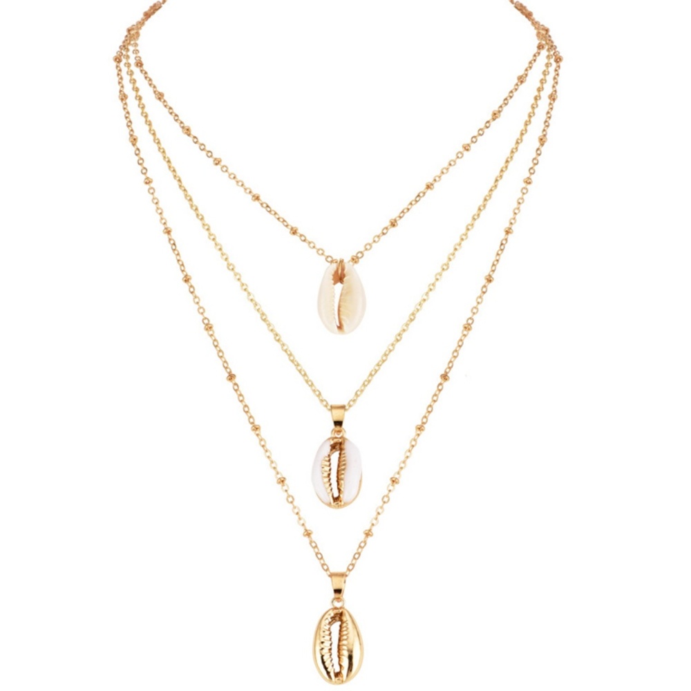 Seashell multi-layered necklace